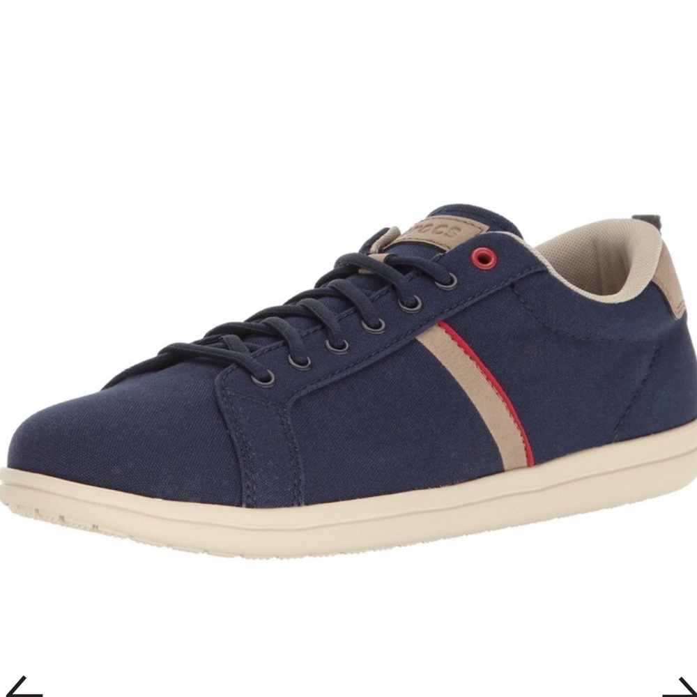 CROCS TORINO LACE UP SNEAKERS NAVY BLUE LIGHTWEIGHT SIZE 7 NEW